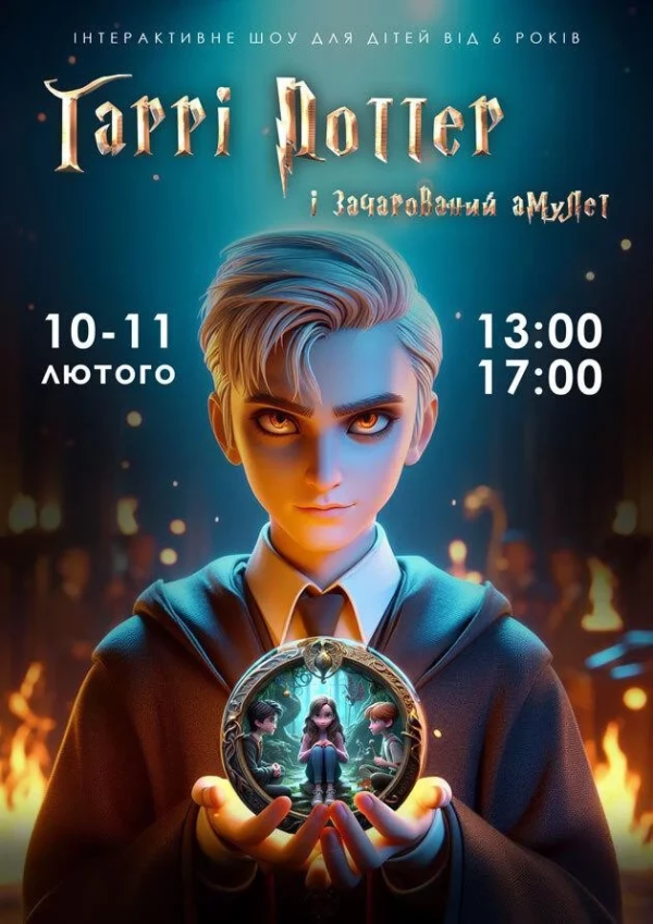 Інтерактивне шоу для дітей «Гаррі Поттер та зачарований амулет»